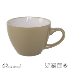 Taza de sopa de cerámica de 8 oz Interior blanco exterior glaseado